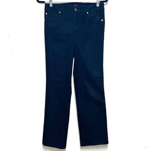 ESCADA Dark Blue 5 pocket Straight Leg Mid Rise Stretch Cotton Pants Sz 36 US 6